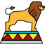 lion, circus, animal, carnival, zoo, show, stage, amusement, park 