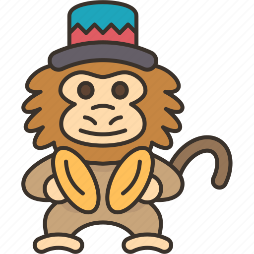 Monkey, circus, animals, funny, clown icon - Download on Iconfinder