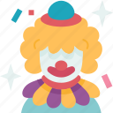 clown, joker, performer, funny, entertainer