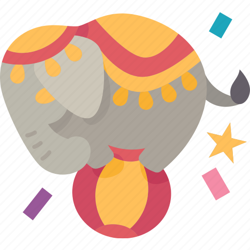 Elephant, show, animal, wild, funny icon - Download on Iconfinder