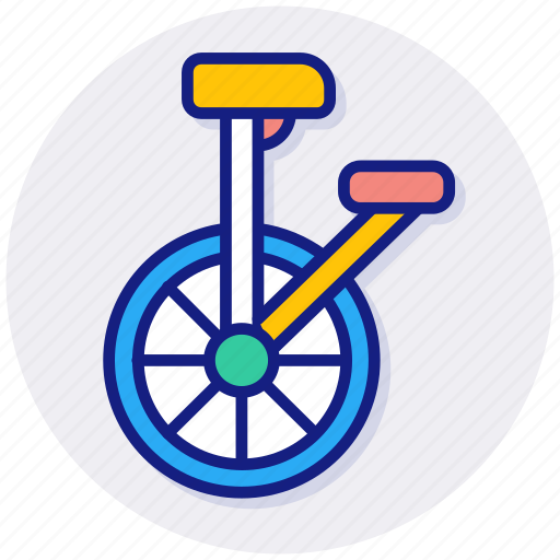 Unicycle, amusement, bicycle, carnival, circus, monocycle, parade icon - Download on Iconfinder