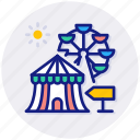 circus, tent, fairground, fun, amusement, carousel, playground