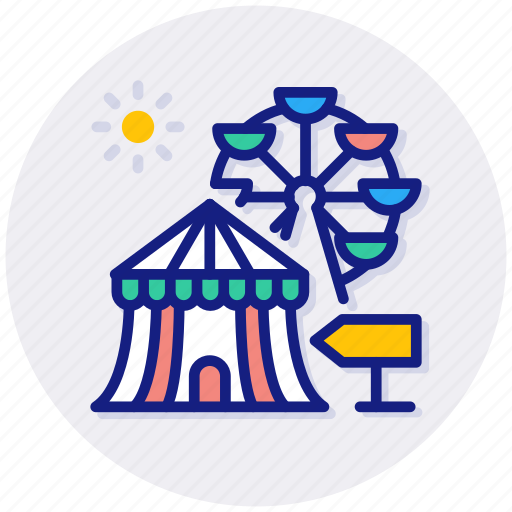 Circus, tent, fairground, fun, amusement, carousel, playground icon - Download on Iconfinder