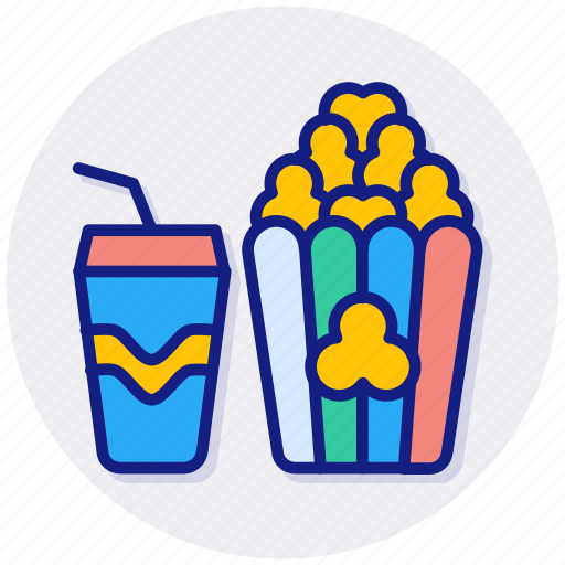 Coca, cola, popcorn, soda, drink, entertainment, food icon - Download on Iconfinder