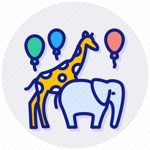 Zoo, africa, animal, giraffe, elephant, wild, park icon - Download on Iconfinder