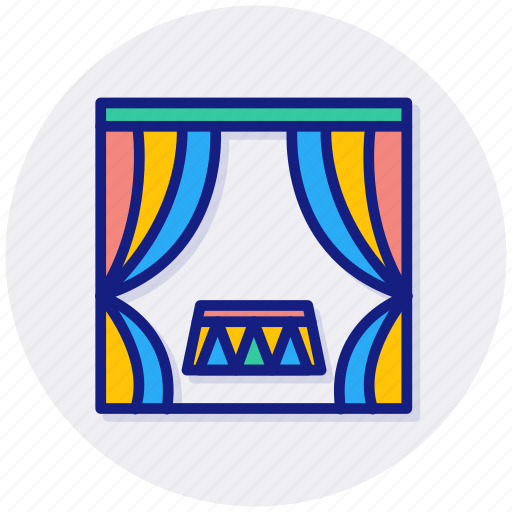 Circus, curtains, performance, stage, theater, entrance icon - Download on Iconfinder