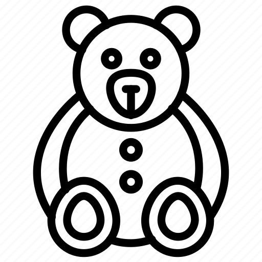 Teddy, bear, baby, soft, stuffed, animal icon - Download on Iconfinder