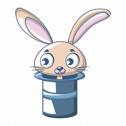 Bunny, cartoon, hat, magic, magician, rabbit, top icon - Download on Iconfinder