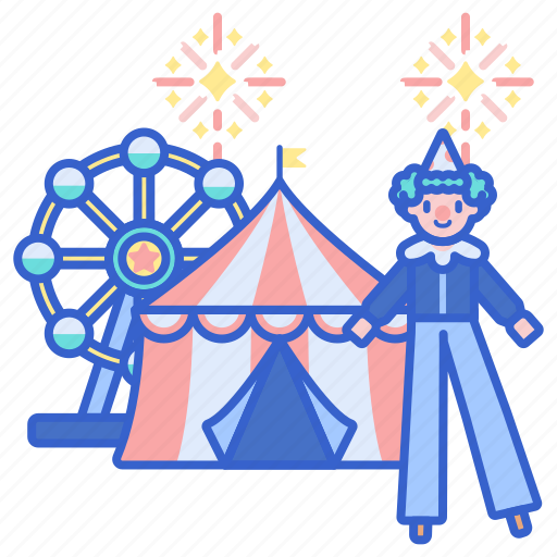 Amusement, carnival, clown, festival, fun, park icon - Download on Iconfinder