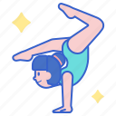 acrobat, athlete, girl, gymnast