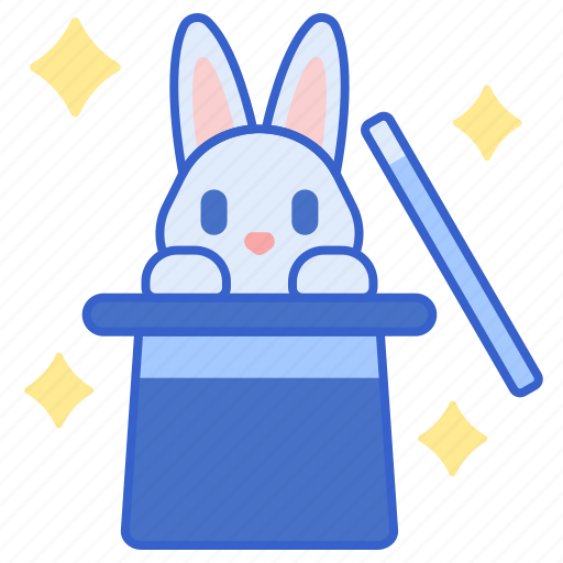 Bunny, hat, magic, trick, wand icon - Download on Iconfinder