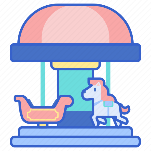 Carousel, horses, marry go round, merry, round icon - Download on Iconfinder