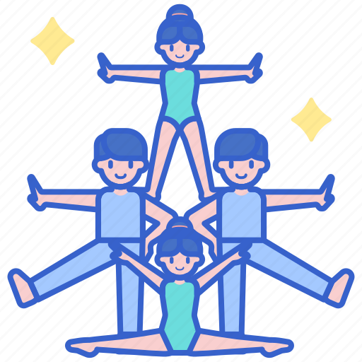 Acrobats, balance, familly, troupe icon - Download on Iconfinder