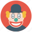 circus joker, clown character, gordoon clown, joker, producing clown 