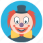 auguste clown, circus joker, happy clown, happy tramp, tramp clown 