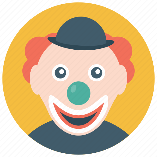 Circus joker, happy clown, joker, laughing clown, walkaround joker icon - Download on Iconfinder