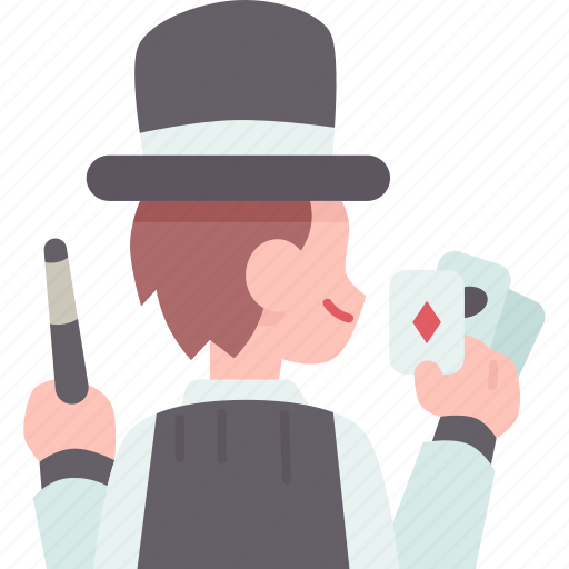 Magician, illusionist, trick, wizard, performer icon - Download on Iconfinder