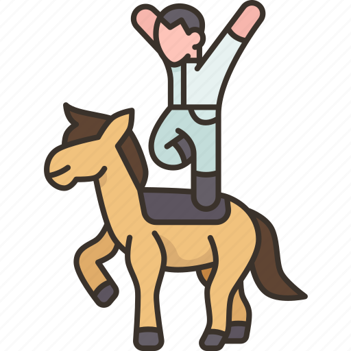Horse, rider, equestrian, act, circus icon - Download on Iconfinder