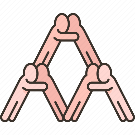 Human, pyramid, acrobat, team, circus icon - Download on Iconfinder
