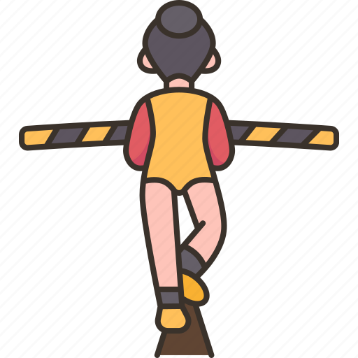 Tightrope, walker, balance, challenge, circus icon - Download on Iconfinder