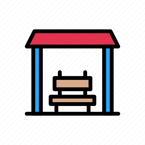 Bench, busstand, desk, seat, waiting icon - Download on Iconfinder