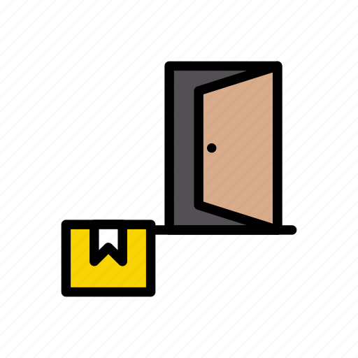 Carton, delivery, door, package, parcel icon - Download on Iconfinder