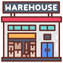 ware, house, factory, store, room, storehouse, repository, cartons