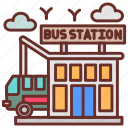 bus, station, railroad, depot, coach, terminus, terminal