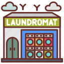 laundromat, laundry, cleaners, washhouse, room