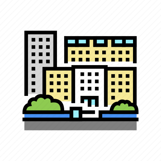 Residential, complex, apartment, building, city, construction icon - Download on Iconfinder