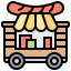 cart, food, market, stall, street 