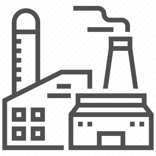 Building, factory, industrial plant, industry, manufacturing unit, mill, production plant icon - Download on Iconfinder