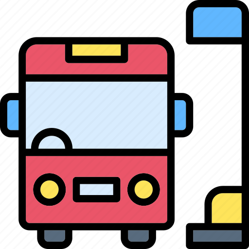Bus, stop, transport, terminal, station, public icon - Download on Iconfinder