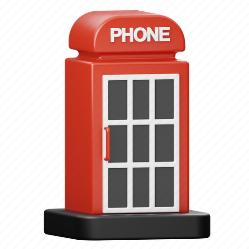 Phone, booth 3D illustration - Download on Iconfinder
