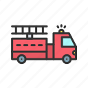 firetruck, fire brigade, emergency, truck, firefighter, car, transport