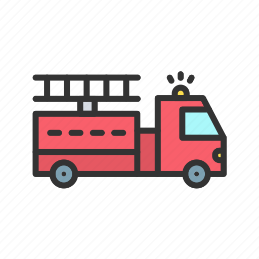 Firetruck, fire brigade, emergency, truck, firefighter, car, transport icon - Download on Iconfinder