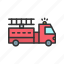 firetruck, fire brigade, emergency, truck, firefighter, car, transport 
