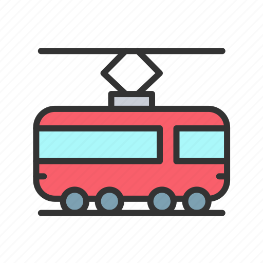 Tram, transport, transportation, railway, passenger, subway, monorail icon - Download on Iconfinder