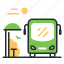 bus stop, station, transport, vehicle 