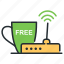 cafe, free wifi, hotspot, internet 