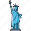 architecture, building, liberty, sight, statue, torch 