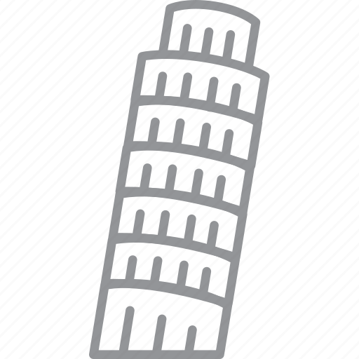 Building, city, journey, line, vacation, pisa icon - Download on Iconfinder