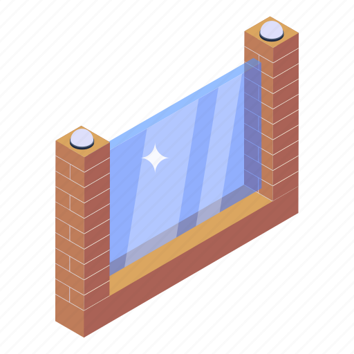 Glass pane, glazing wall, glass brick, pane wall, glass wall icon -  Download on Iconfinder