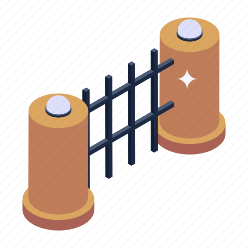 Picket fence, pillar fence, garden fence, palisade, barrier icon - Download on Iconfinder