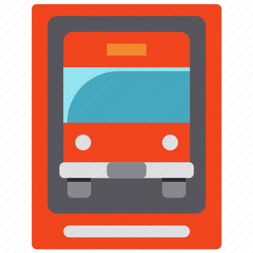 Bus, stop, sign, city, town icon - Download on Iconfinder
