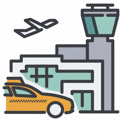 Airplane, airport, taxi, travel, trip, uber, terminal icon - Download on Iconfinder