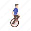 balance, circus, cycle, monocycle, pedals, seat, unicycle 