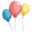 balloons, birthday, celebration, decoration, new year, party 