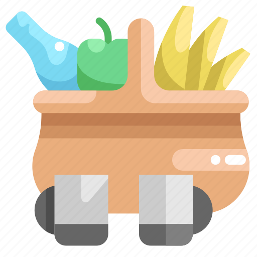 Basket, camping, food, food basket, fruit, picnic icon - Download on Iconfinder