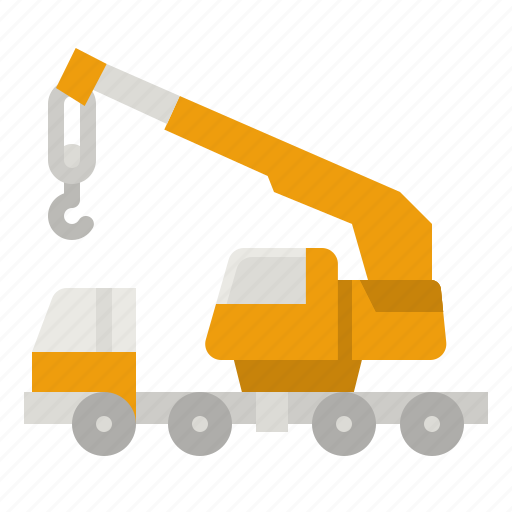 Crane, truck, tow, construction, transportation icon - Download on Iconfinder